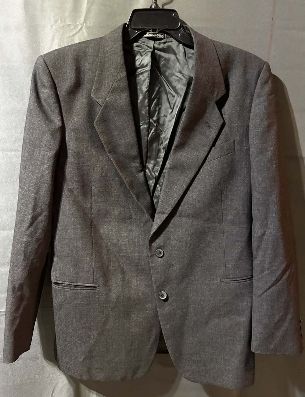 Montebello Made in Italy Gray Pure New Wool Two Button Blazer Sport Coat